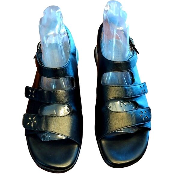 SAS TRIPAD COMFORT QUATRO SLINGBACK SANDALS, BLACK, 9.5 WW  LIKE NEW!! - Picture 2 of 11